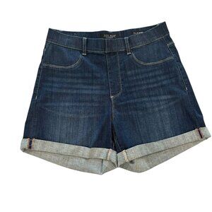 Judy Blue 1XL Denim Blue Jean Stretch Cuffed Hi Rise Pull On Mom Casual Shorts